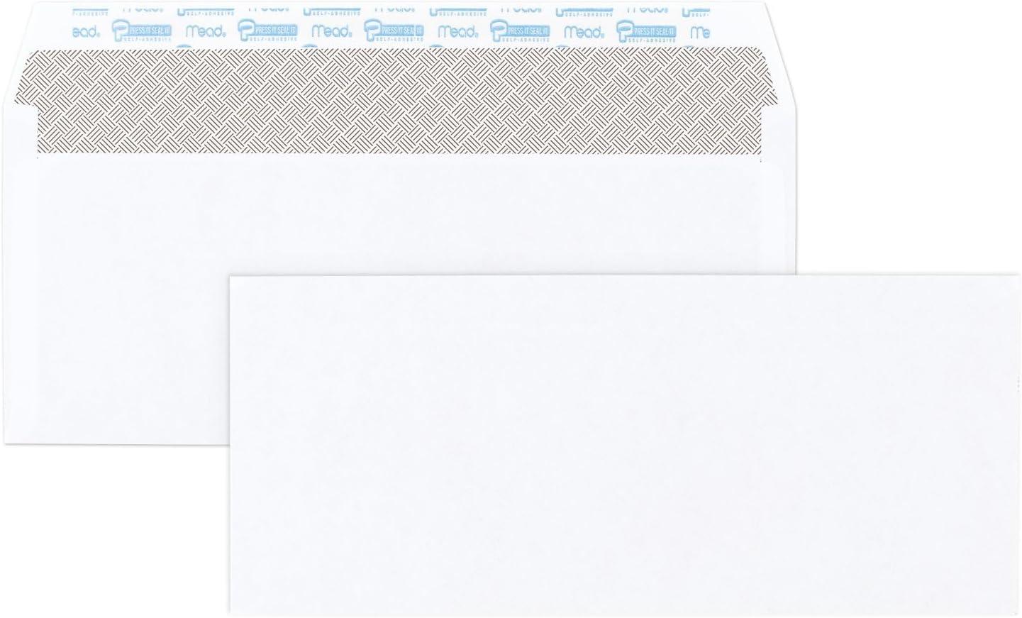 imageMead 10 Security Business Envelopes Letter Size 418quot x 912quot  Peel and Seal Privacy Lined NoWindow PressIt SealIt SelfAdhesive for Home ampamp Office Mailing 200 Count 742020500 Count