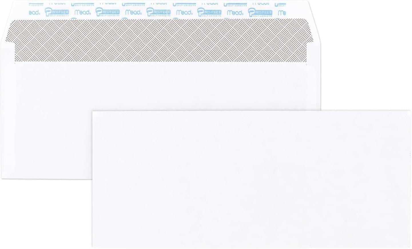 imageMead 10 Security Business Envelopes Letter Size 418quot x 912quot  Peel and Seal Privacy Lined NoWindow PressIt SealIt SelfAdhesive for Home ampamp Office Mailing 200 Count 74202045 Envelopes