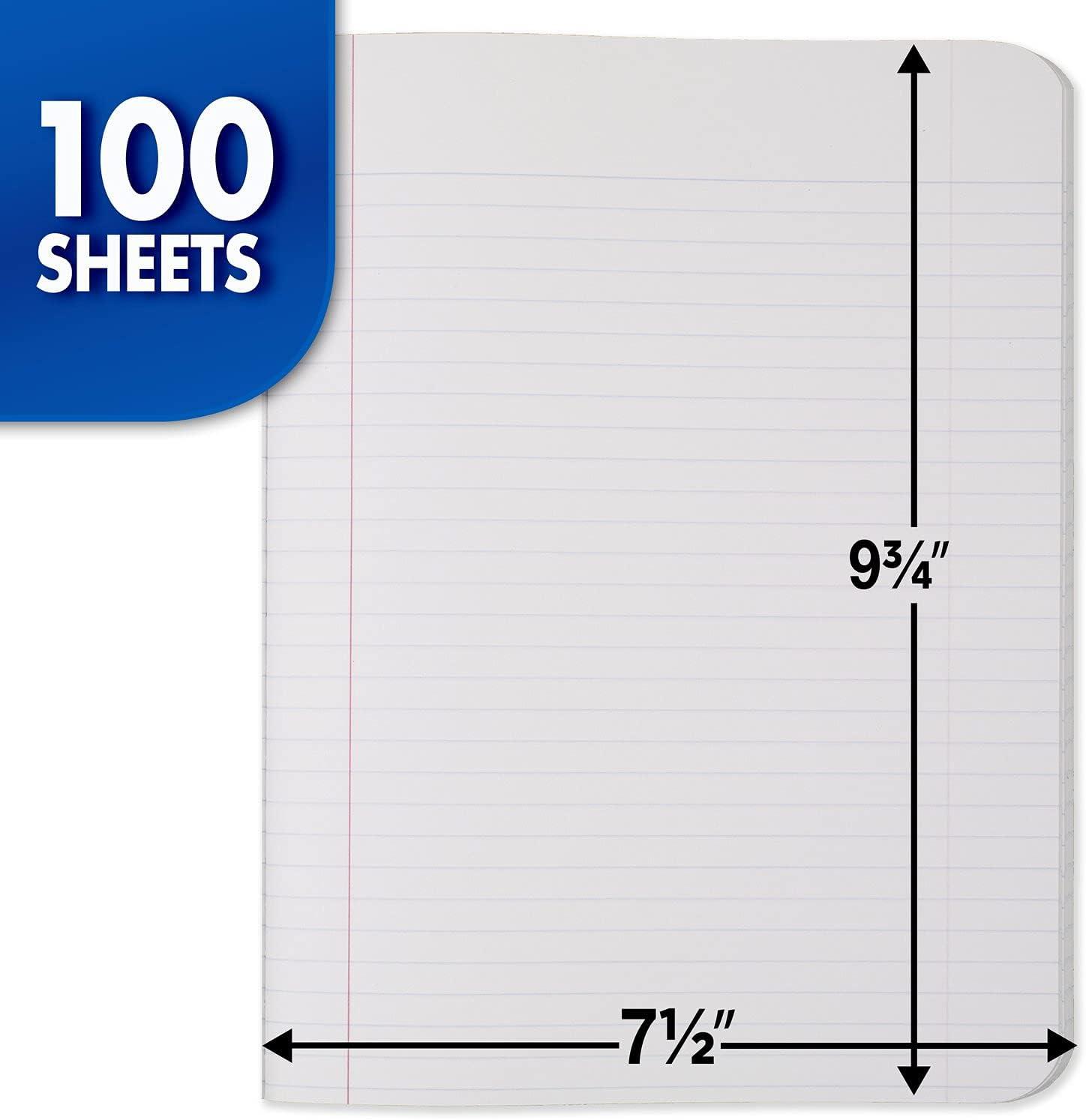 imageMead Composition Notebook 12 Pack College Ruled Paper 712quot x 934quot 100 Sheets per Comp Book Black Marble 72938Pack of 1