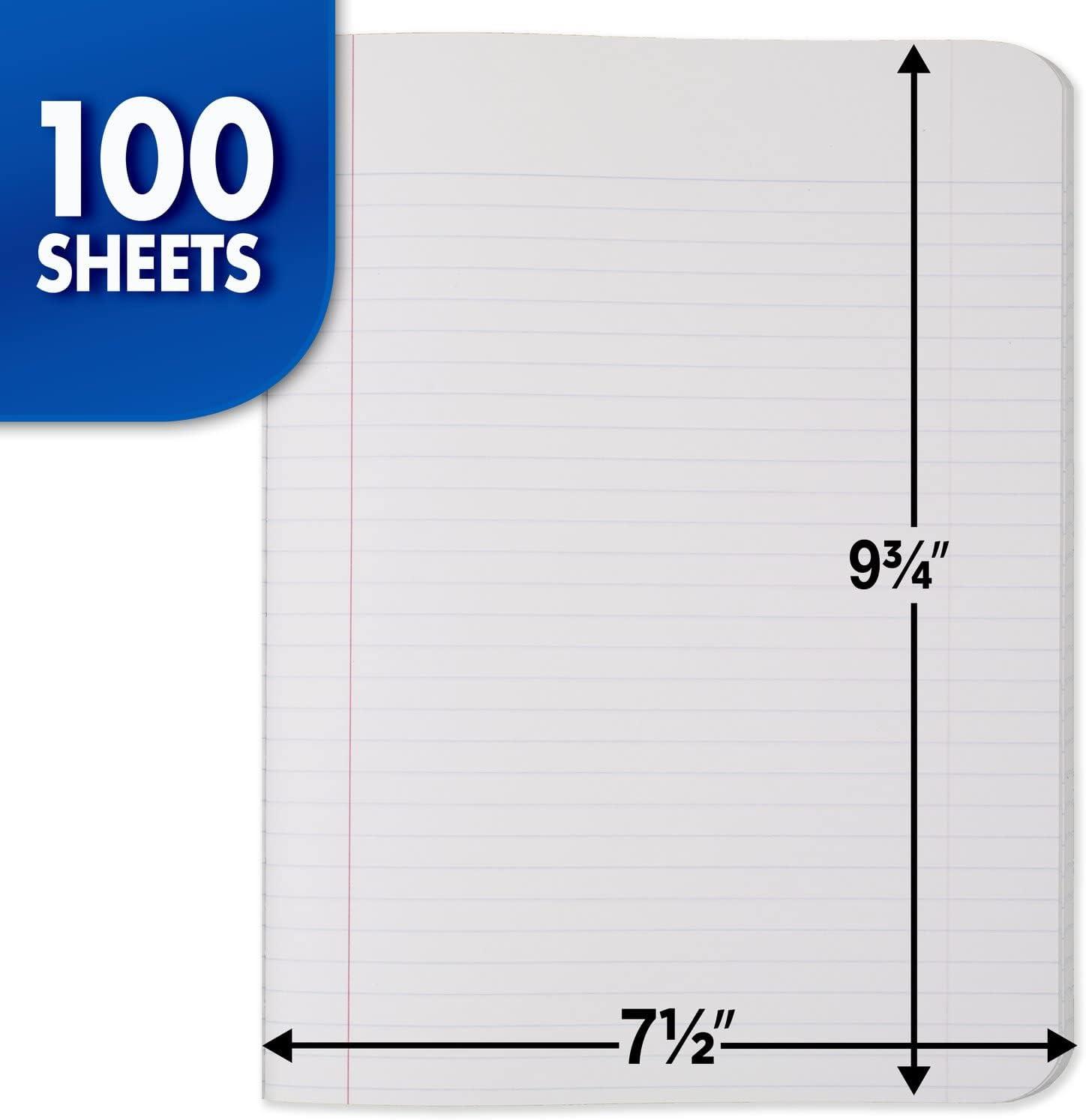 imageMead Composition Notebook 12 Pack College Ruled Paper 712quot x 934quot 100 Sheets per Comp Book Black Marble 72938Pack of 12