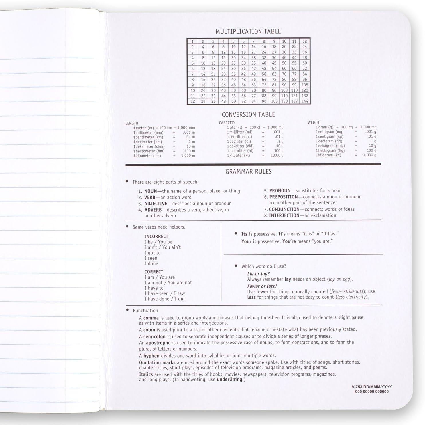 imageMead Composition Notebook 3 Pack Wide Ruled Paper 712quot x 934quot 100 Sheets per Comp Book Black Marble 38301Pack of 12