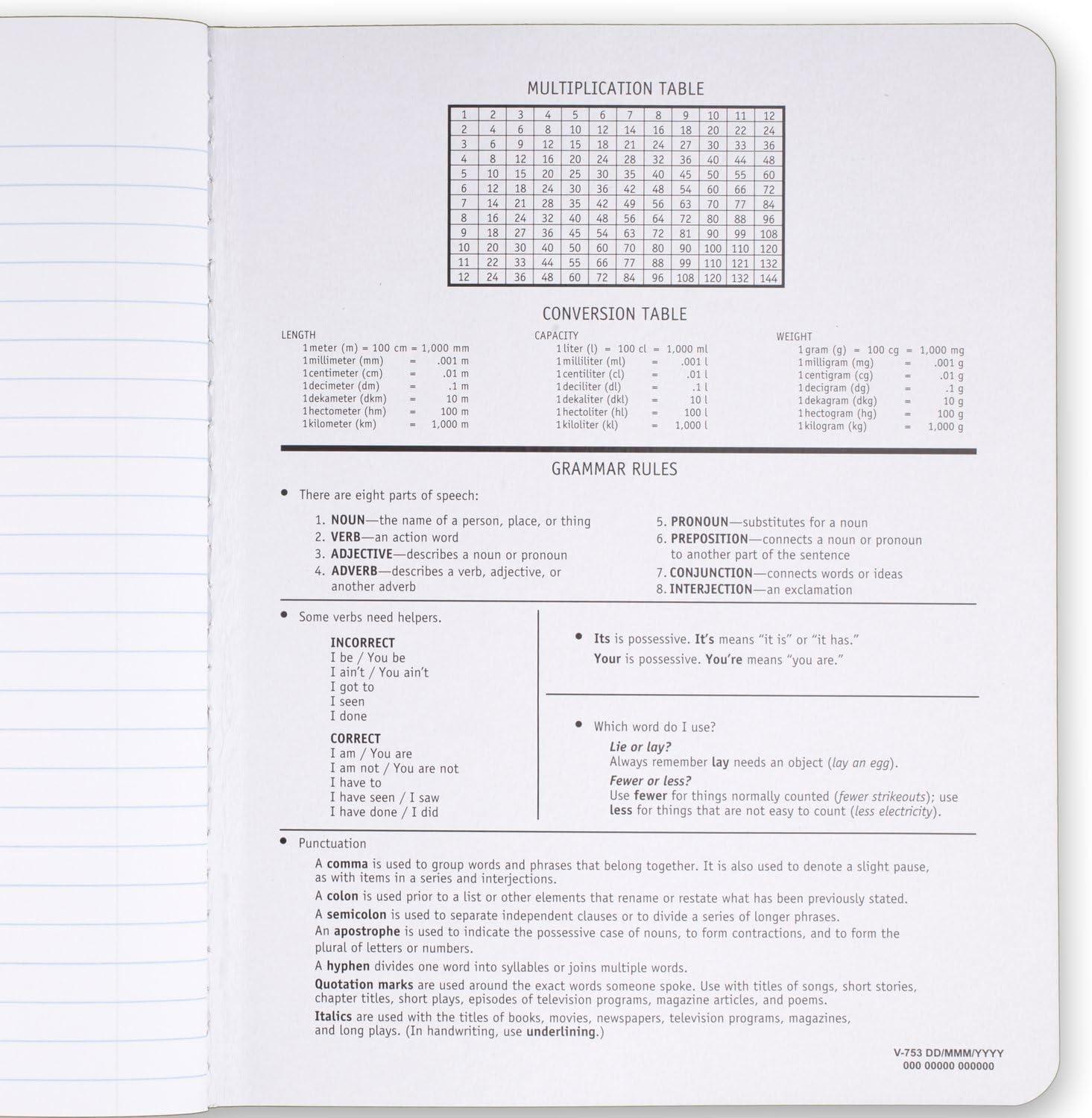 imageMead Composition Notebook 6 Pack Wide Ruled Paper 712quot x 934quot 100 Sheets per Comp Book Assorted Colors 950054ECM