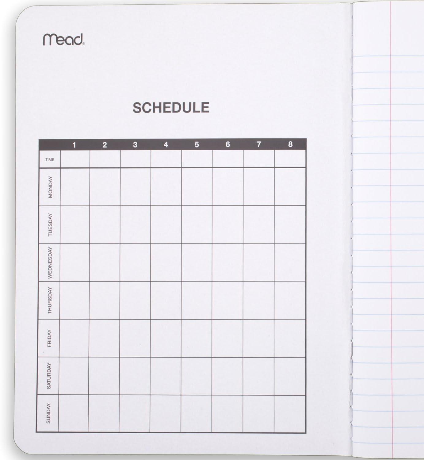 imageMead Composition Notebook 6 Pack Wide Ruled Paper 712quot x 934quot 100 Sheets per Comp Book Assorted Colors 950054ECM