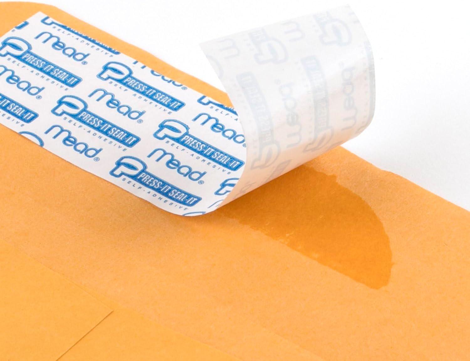 imageMead Envelopes Letter Size 6quot x 9quot PressIt SealIt Self Adhesive Closure Brown Kraft AllPurpose 24lb Paper Mailing Envelopes 30 Count 76084original Pack of 12