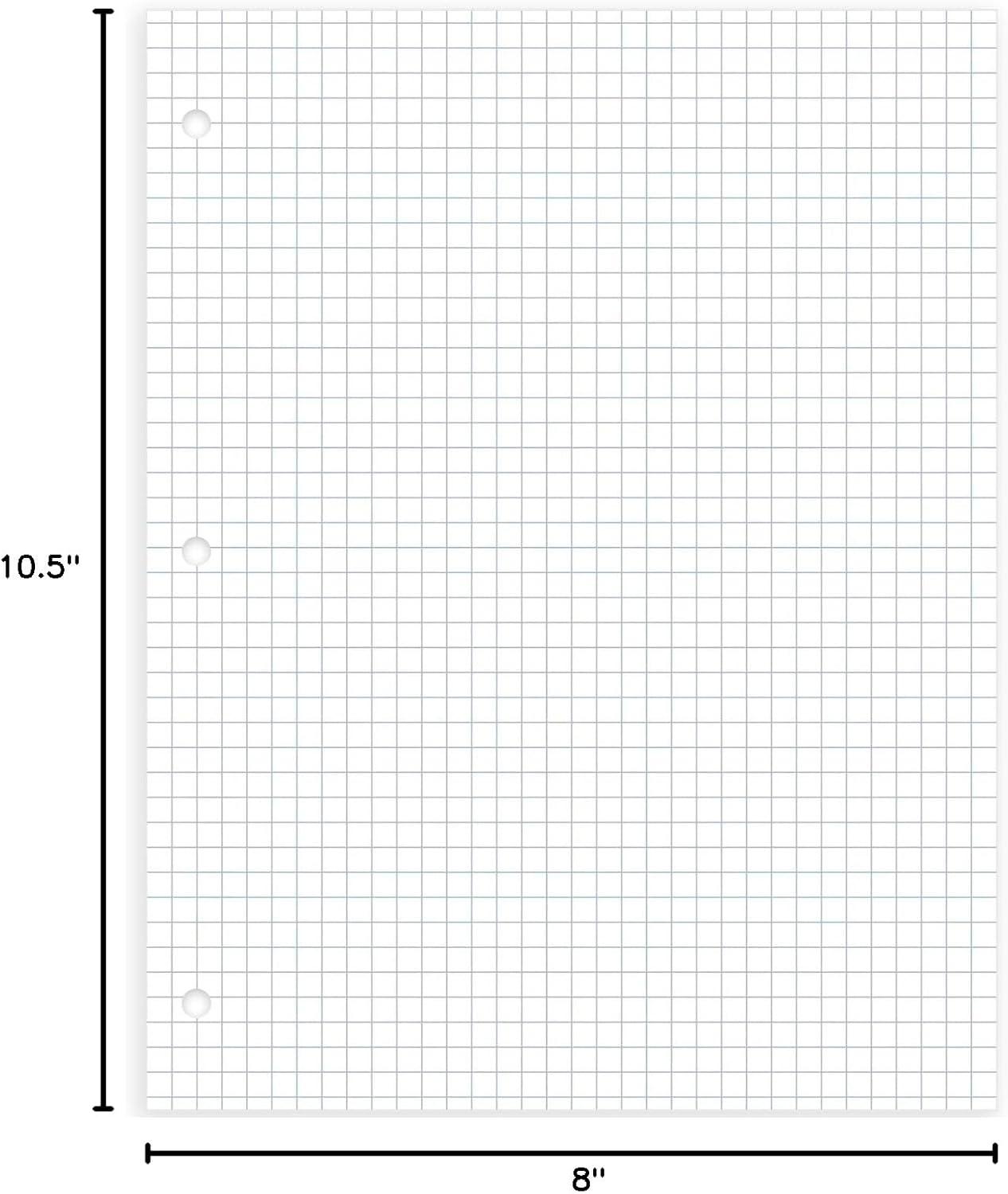 imageMead Loose Leaf Paper Graph Ruled Filler Notebook Paper 8quot x 1012quot 400 Sheets Fits 3Ring Binder 150038ECM