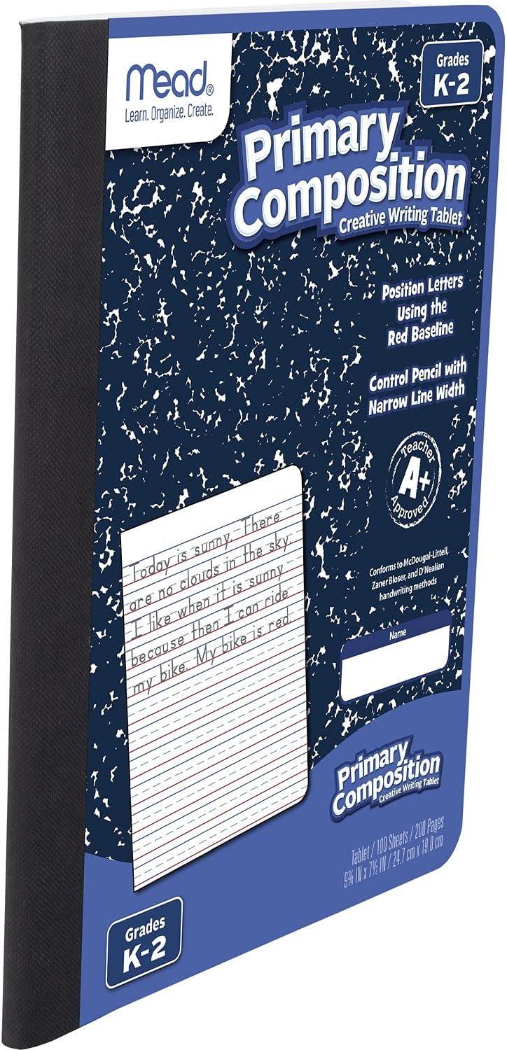 imageMead Primary Composition Book 12 Pack Primary Ruled Journal Grades K2 712quot x 934quot 100 Sheets per Comp Book Assorted Colors 610054ECM1 Pack