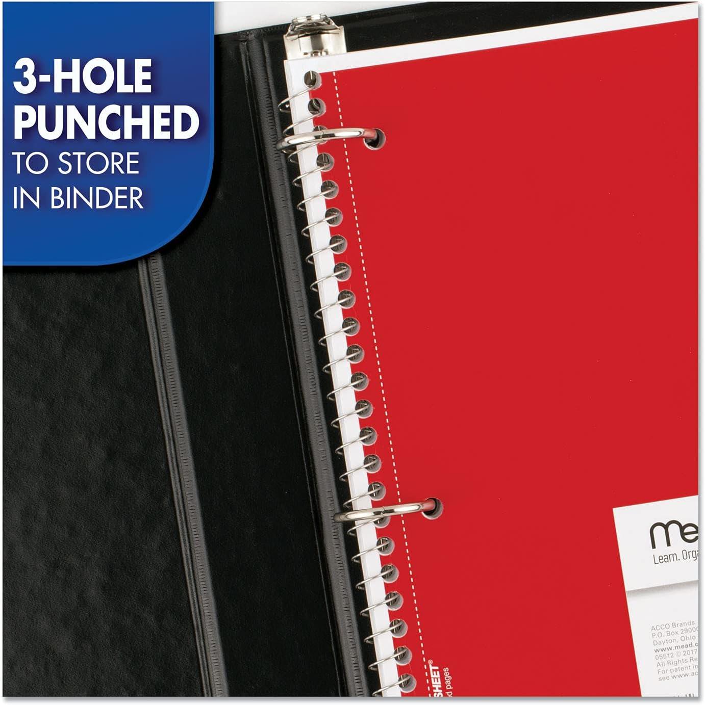 imageMead Spiral Notebook 12 Pack 1 Subject College Ruled Paper 712quot x 1012quot 70 Sheets per Notebook Colors Will Vary 830063ECM25Pack of 6