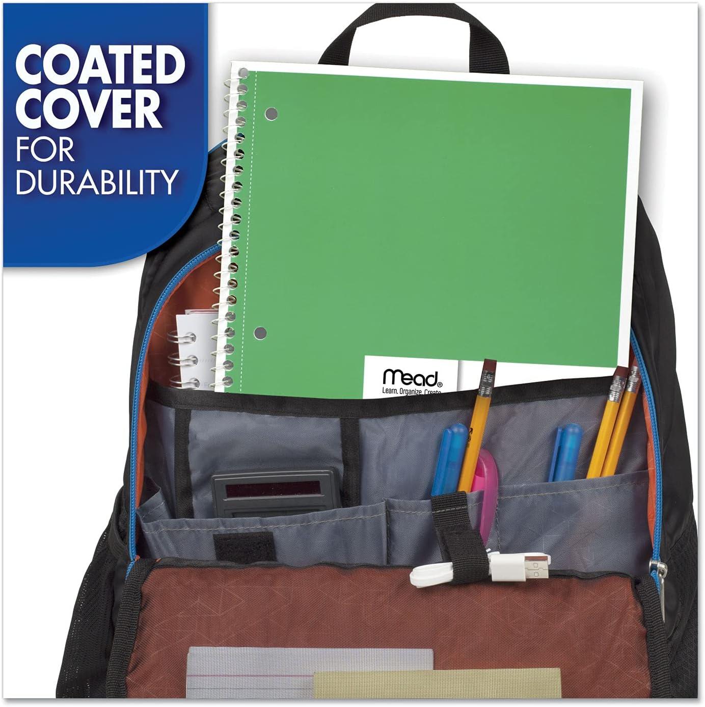 imageMead Spiral Notebook 12 Pack 1 Subject College Ruled Paper 712quot x 1012quot 70 Sheets per Notebook Colors Will Vary 830063ECM25Pack of 6