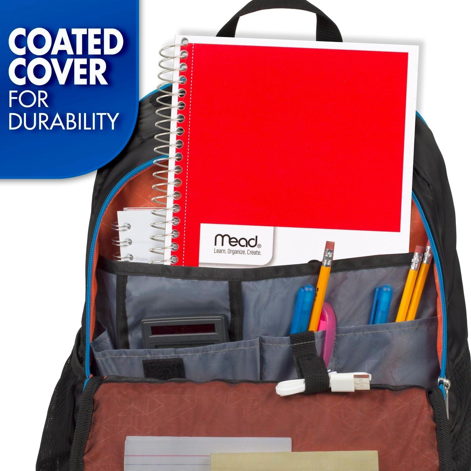 imageMead Spiral Notebook 3 Subject College Ruled Paper 8quot x 11quot 120 Sheets Color Will Vary 82039425Small