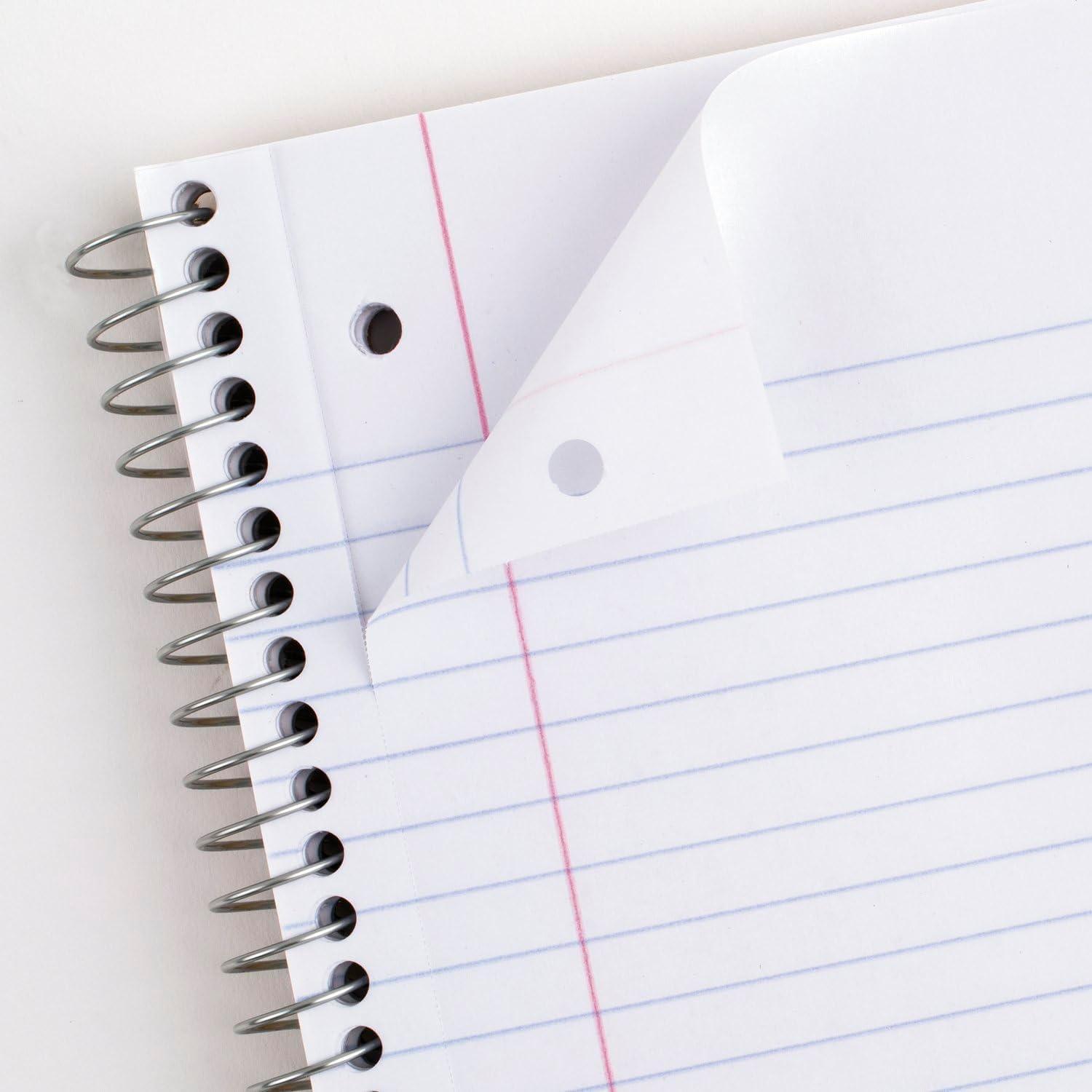 imageMead Spiral Notebook 6 Pack 1 Subject College Ruled Paper 712quot x 1012quot 70 Sheets per Notebook Assorted Pastel Colors 830049Bright Colors