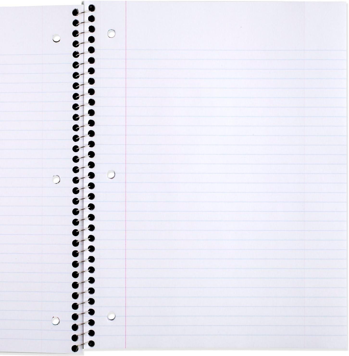 imageMead Spiral Notebook 6 Pack 1 Subject College Ruled Paper 712quot x 1012quot 70 Sheets per Notebook Assorted Pastel Colors 830049Pastel Colors