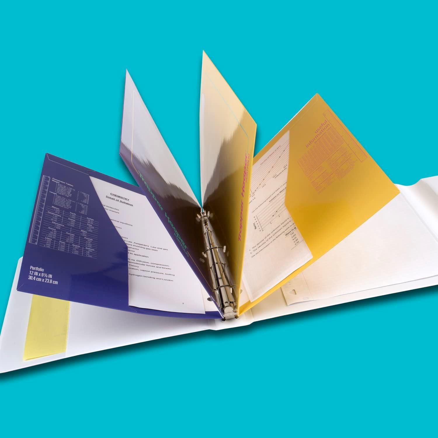 imageMead Trapper Keeper Binder Retro Design 1 Inch Binder with Folders and Pockets Holds 812quot x 11quot Paper Shapes 260038CQ1ECMColorblock