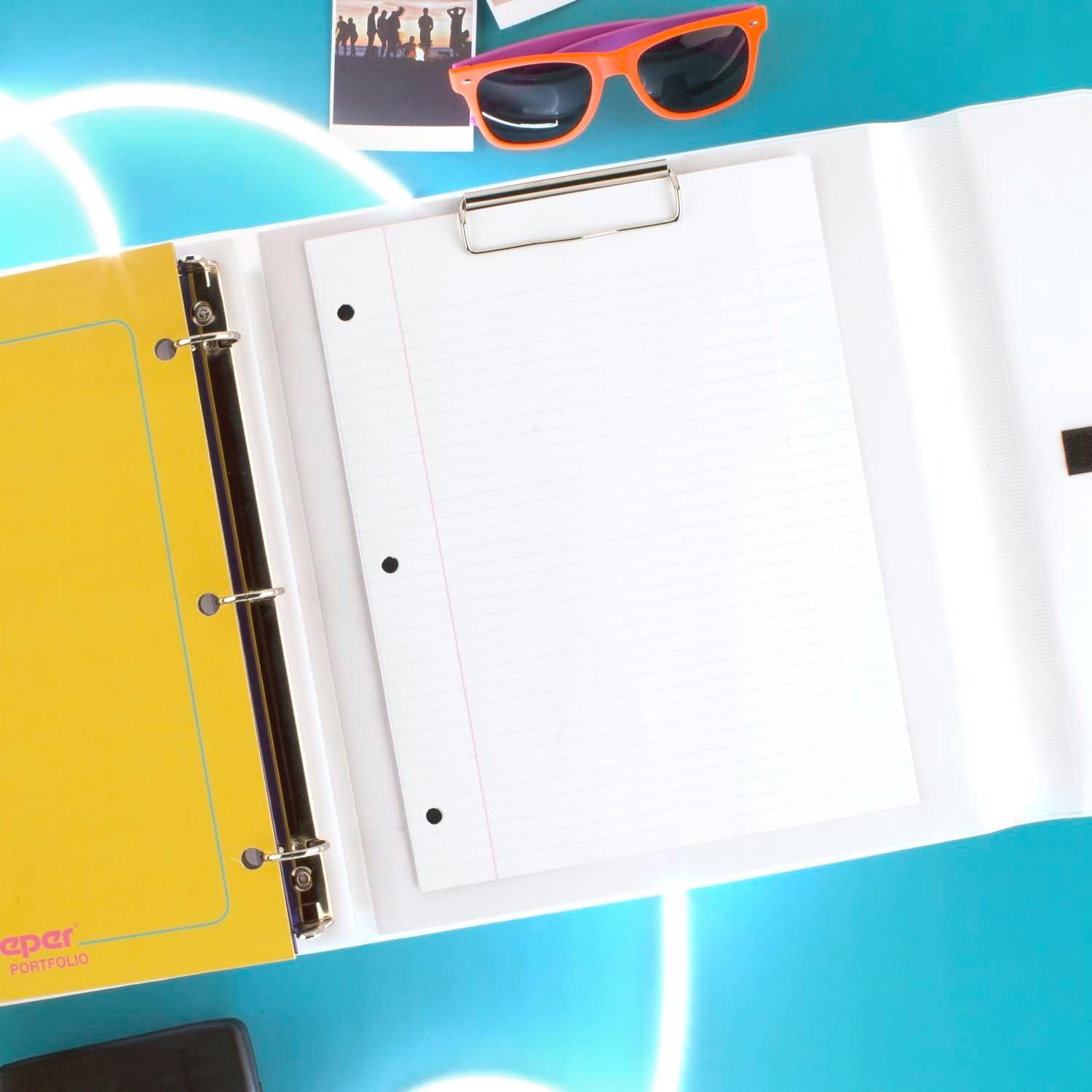 imageMead Trapper Keeper Binder Retro Design 1 Inch Binder with Folders and Pockets Holds 812quot x 11quot Paper Shapes 260038CQ1ECMColorblock