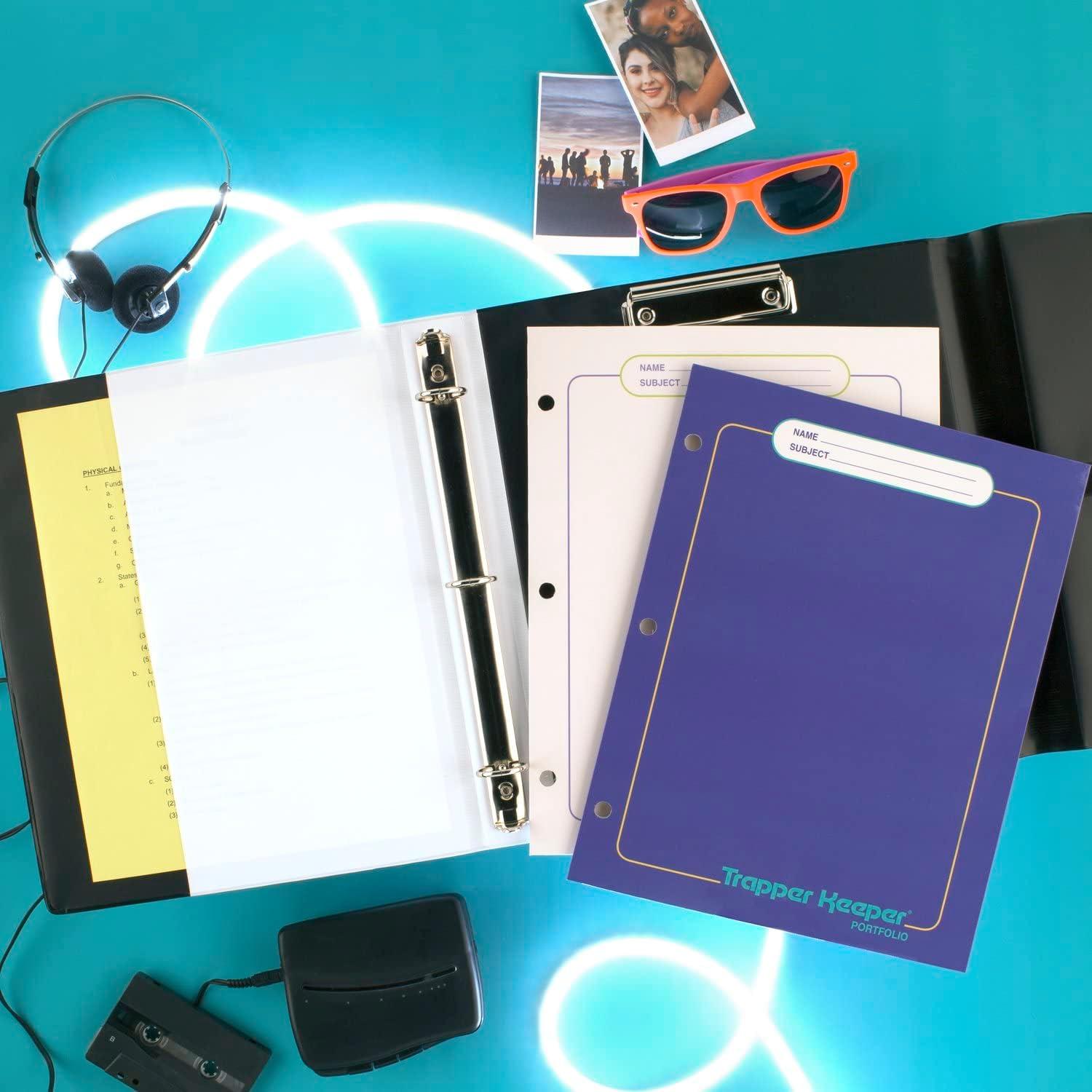 imageMead Trapper Keeper Binder Retro Design 1 Inch Binder with Folders and Pockets Holds 812quot x 11quot Paper Shapes 260038CQ1ECMPaint Splatter