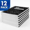 imageMead Composition Notebook 12 Pack College Ruled Paper 712quot x 934quot 100 Sheets per Comp Book Black Marble 72938Pack of 12