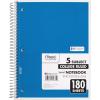 imageMead Spiral Notebook 3 Subject Wide Ruled Paper 712quot x 1012quot 120 Sheets Color Will Vary 93020625Pack of 1