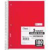 imageMead Spiral Notebook 3 Subject Wide Ruled Paper 712quot x 1012quot 120 Sheets Color Will Vary 93020625Pack of 1