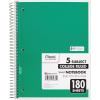 imageMead Spiral Notebook 3 Subject Wide Ruled Paper 712quot x 1012quot 120 Sheets Color Will Vary 93020625Pack of 1