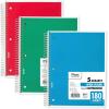 imageMead Spiral Notebook 3 Subject Wide Ruled Paper 712quot x 1012quot 120 Sheets Color Will Vary 93020625Pack of 1