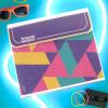imageMead Trapper Keeper Binder Retro Design 1 Inch Binder with Folders and Pockets Holds 812quot x 11quot Paper Shapes 260038CQ1ECMColorblock