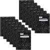 imageMead Composition Notebook 12 Pack College Ruled Paper 712quot x 934quot 100 Sheets per Comp Book Black Marble 72938Pack of 12
