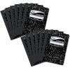 imageMead Composition Notebook 3 Pack Wide Ruled Paper 712quot x 934quot 100 Sheets per Comp Book Black Marble 38301Pack of 12