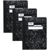 imageMead Composition Notebook 3 Pack Wide Ruled Paper 712quot x 934quot 100 Sheets per Comp Book Black Marble 38301Pack of 3