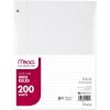 imageMead Loose Leaf Paper Wide Ruled Filler Notebook Paper 8quot x 1012quot 200 Sheets Fits 3Ring Binder 15200200 Sheets