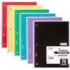 imageMead Spiral Notebook 24 Pack 1 Subject Wide Ruled Paper 712quot x 1012quot 70 Sheets per Notebook Colors Will Vary 930203ECM25Pack of 6