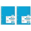 imageMead Spiral Notebook 3 Subject Wide Ruled Paper 712quot x 1012quot 120 Sheets Color Will Vary 93020625Pack of 2