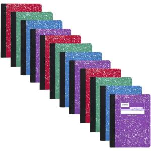 imageMead Composition Notebook Wide Ruled Paper 712quot x 934quot 100 Sheets Green Marble 09918AC5Assorted Colors
