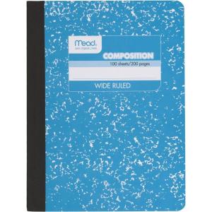 imageMead Composition Notebook Wide Ruled Paper 712quot x 934quot 100 Sheets Green Marble 09918AC5Blue Marble