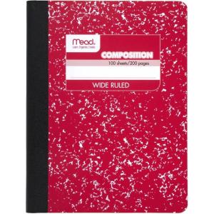imageMead Composition Notebook Wide Ruled Paper 712quot x 934quot 100 Sheets Green Marble 09918AC5Red Marble