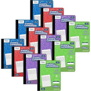 imageMead Primary Composition Book 12 Pack Primary Ruled Journal Grades K2 712quot x 934quot 100 Sheets per Comp Book Assorted Colors 610054ECM12 Pack
