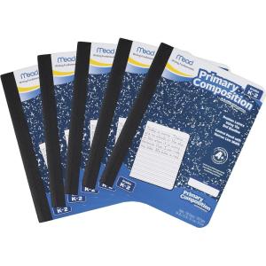 imageMead Primary Composition Book 12 Pack Primary Ruled Journal Grades K2 712quot x 934quot 100 Sheets per Comp Book Assorted Colors 610054ECM5 Pack