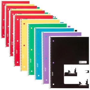 imageMead Spiral Notebook 24 Pack 1 Subject Wide Ruled Paper 712quot x 1012quot 70 Sheets per Notebook Colors Will Vary 930203ECM25Pack of 24