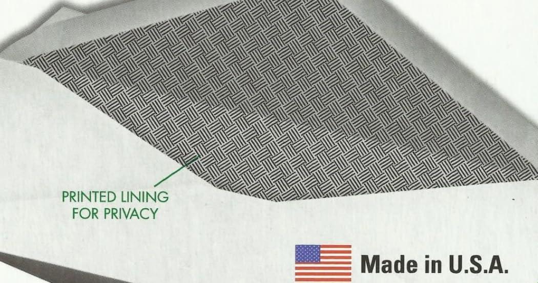 imageMead 10 Envelopes Letter Size 418quot x 912quot Security Printed Lining for Privacy Gummed Closure Windowless White AllPurpose for Home ampamp Office Mail 40 Count 7521410 418 x 912