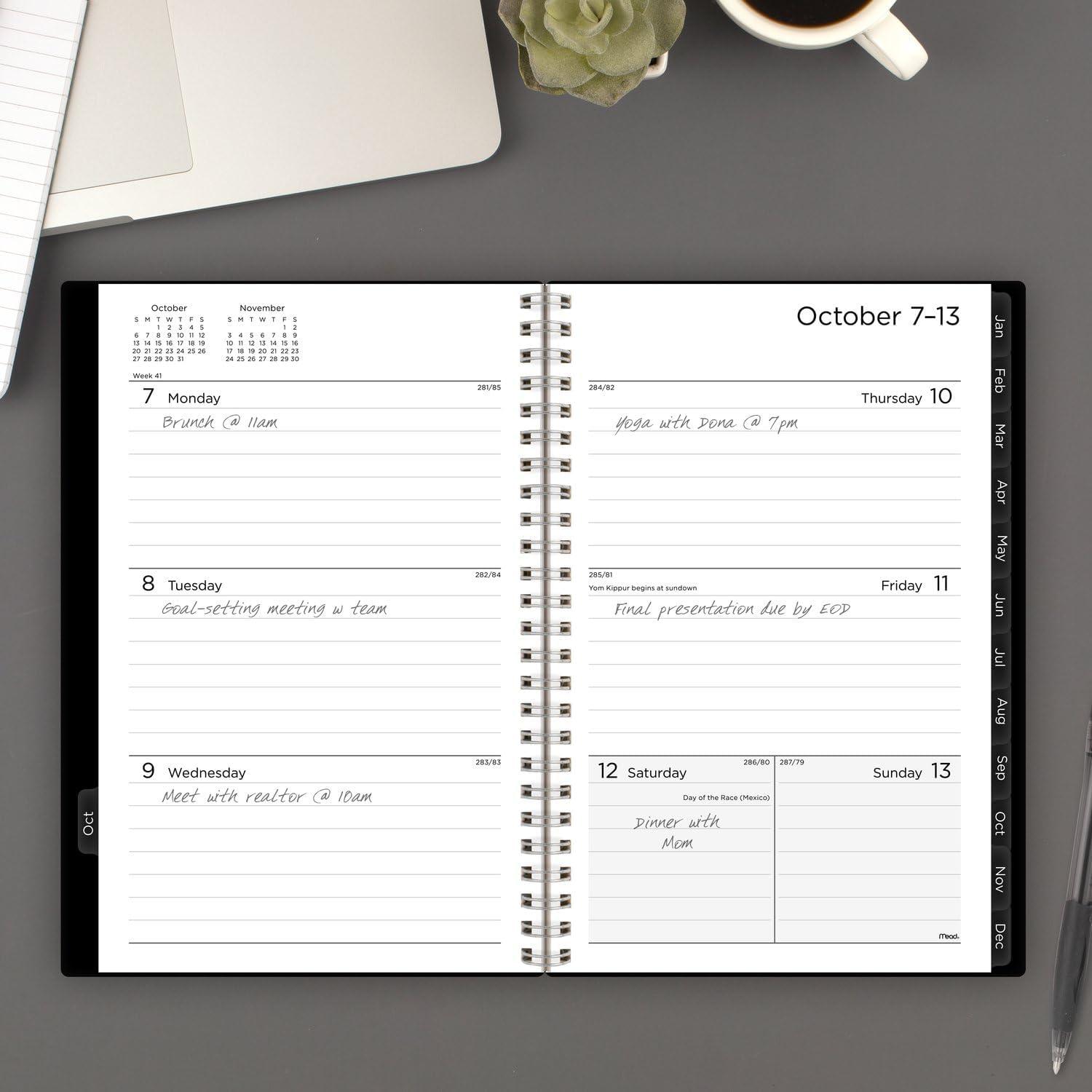 imageMead 2026 Planner Weekly ampamp Monthly 15Month 812quot x 11quot Large Basic Sage Green CRW6209326Black