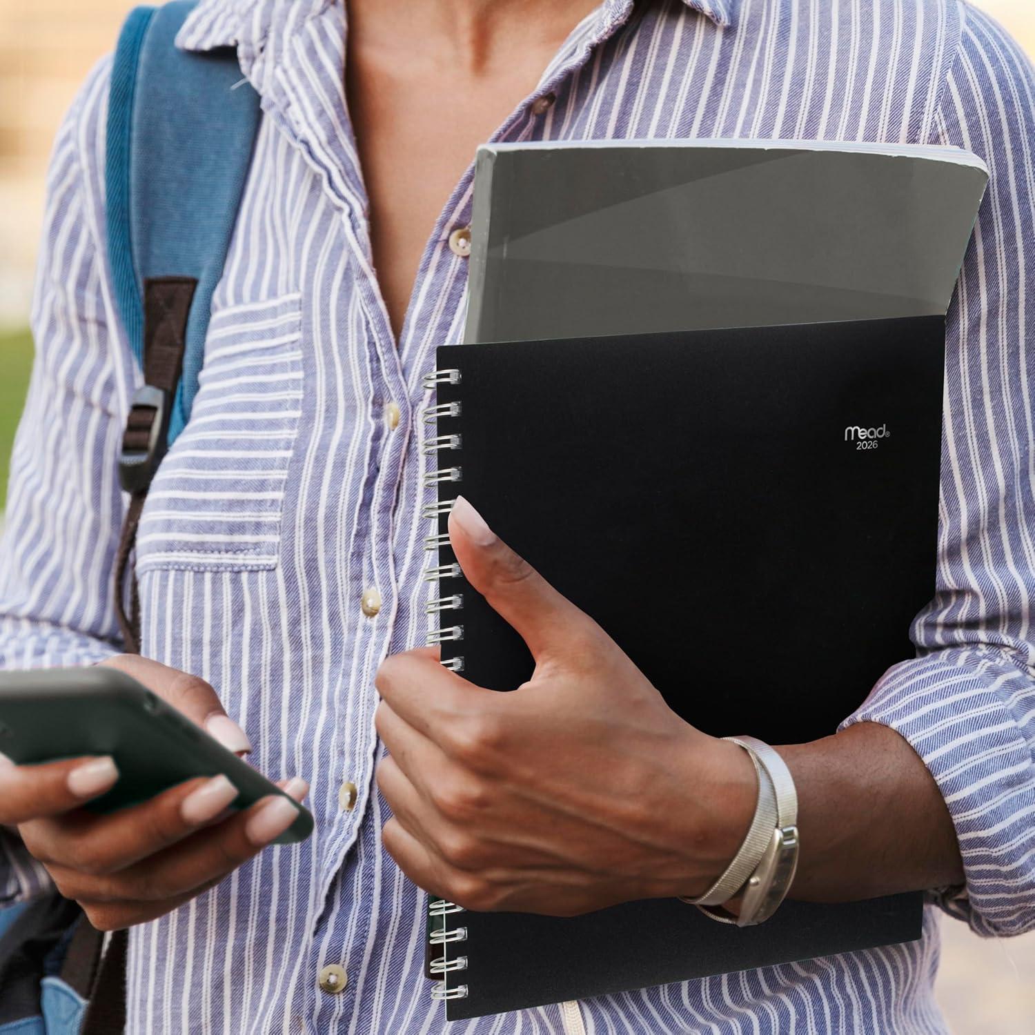 imageMead 2026 Planner Weekly ampamp Monthly 15Month 812quot x 11quot Large Basic Sage Green CRW6209326Black