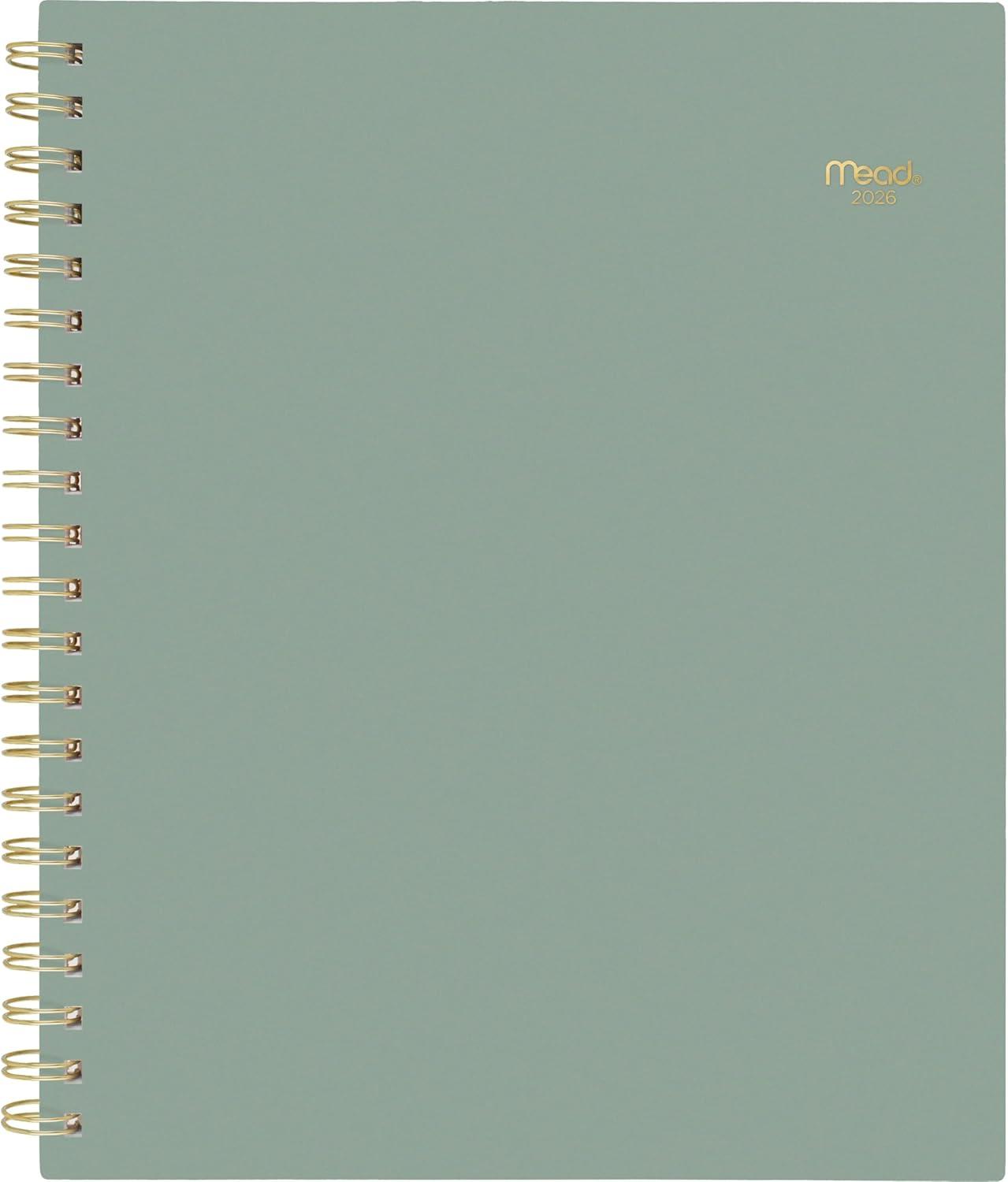 imageMead 2026 Planner Weekly ampamp Monthly 15Month 812quot x 11quot Large Basic Sage Green CRW6209326Sage Green