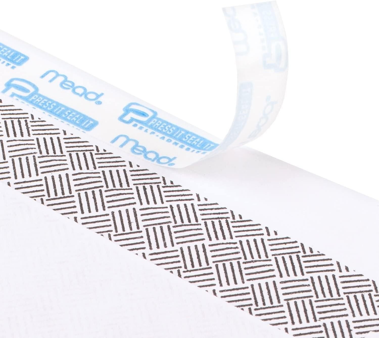 imageMead 634 Envelopes 358quot x 612quot Security Printed Lining for Privacy PressIt SealIt Self Adhesive Closure White AllPurpose 20lb Paper Mailing Envelopes 500 Count 742021Small Pack of 5