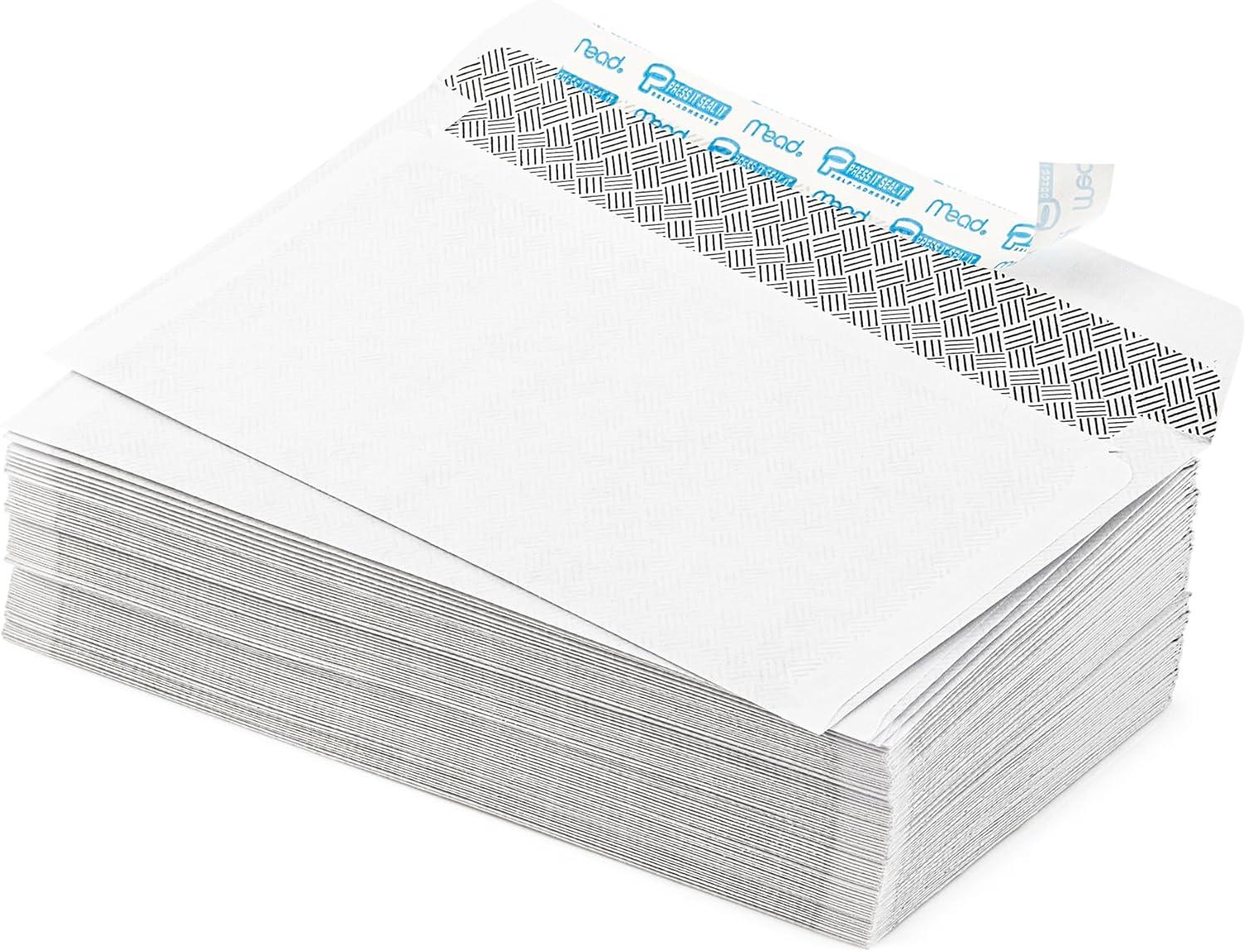 imageMead 634 Envelopes 358quot x 612quot Security Printed Lining for Privacy PressIt SealIt Self Adhesive Closure White AllPurpose 20lb Paper Mailing Envelopes 500 Count 742021Small