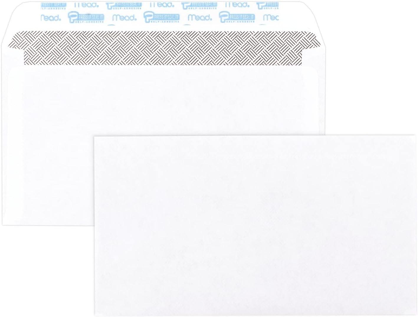 imageMead 634 Envelopes 358quot x 612quot Security Printed Lining for Privacy PressIt SealIt Self Adhesive Closure White AllPurpose 20lb Paper Mailing Envelopes 500 Count 742021Small Pack of 5