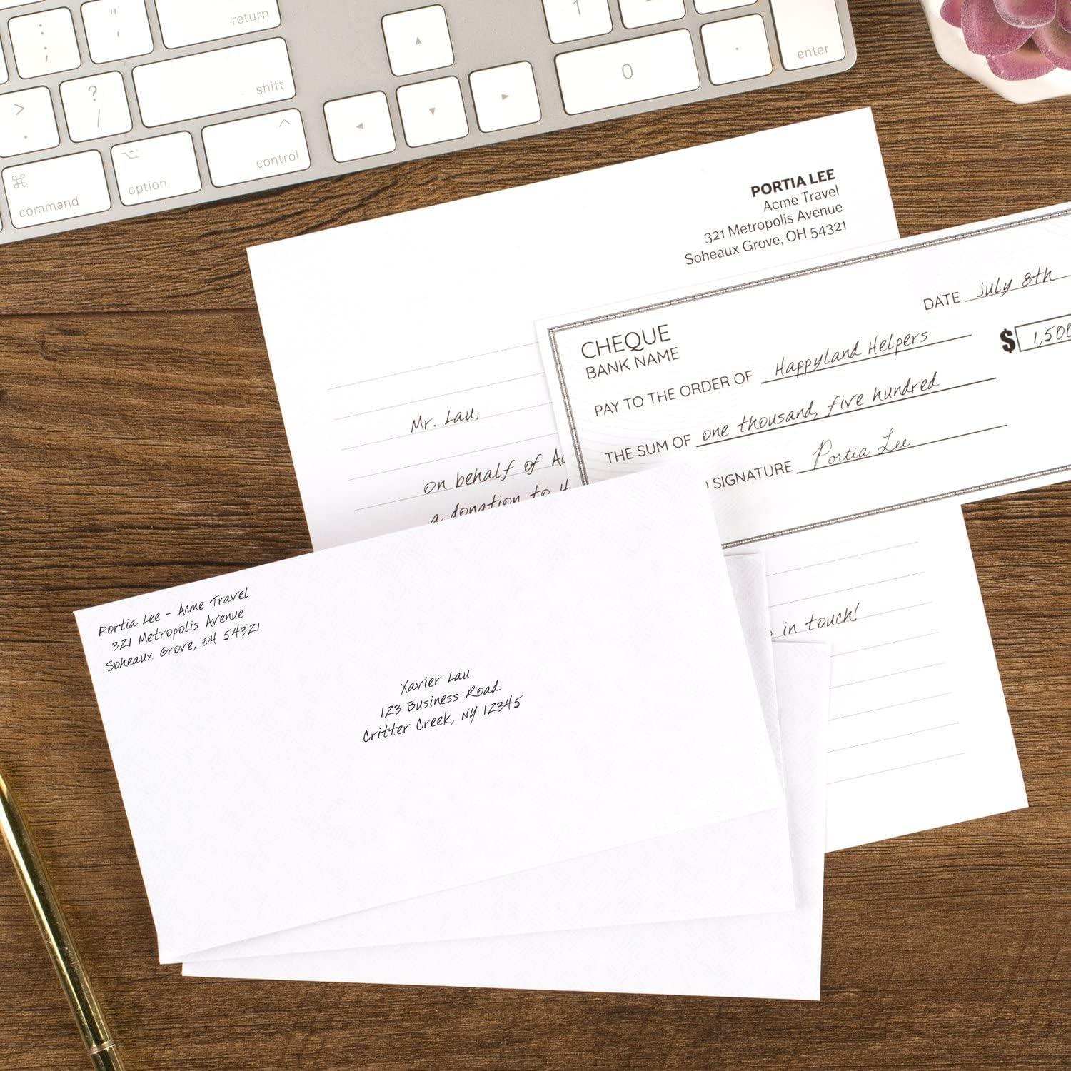 imageMead 634 Envelopes 358quot x 612quot Security Printed Lining for Privacy PressIt SealIt Self Adhesive Closure White AllPurpose 20lb Paper Mailing Envelopes 500 Count 742021Small Pack of 5