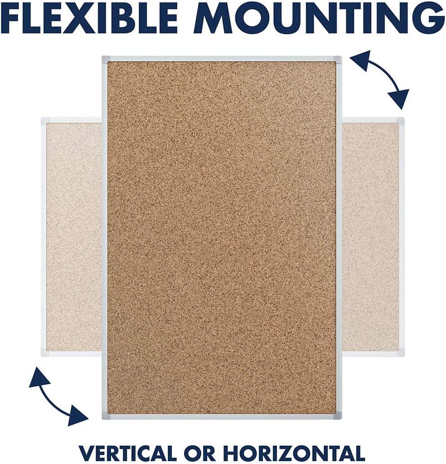 imageMead Corkboard 3 x 2 Bulletin Board Aluminum Frame Cork Board 85361CorkboardAluminum