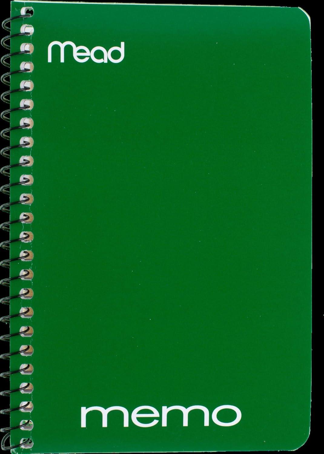 imageMead Spiral Memo Notebook 8 Pack Pocket Notebook College Ruled Paper 3quot x 5quot 60 Sheets per Notebook Assorted Colors 736055 x 3