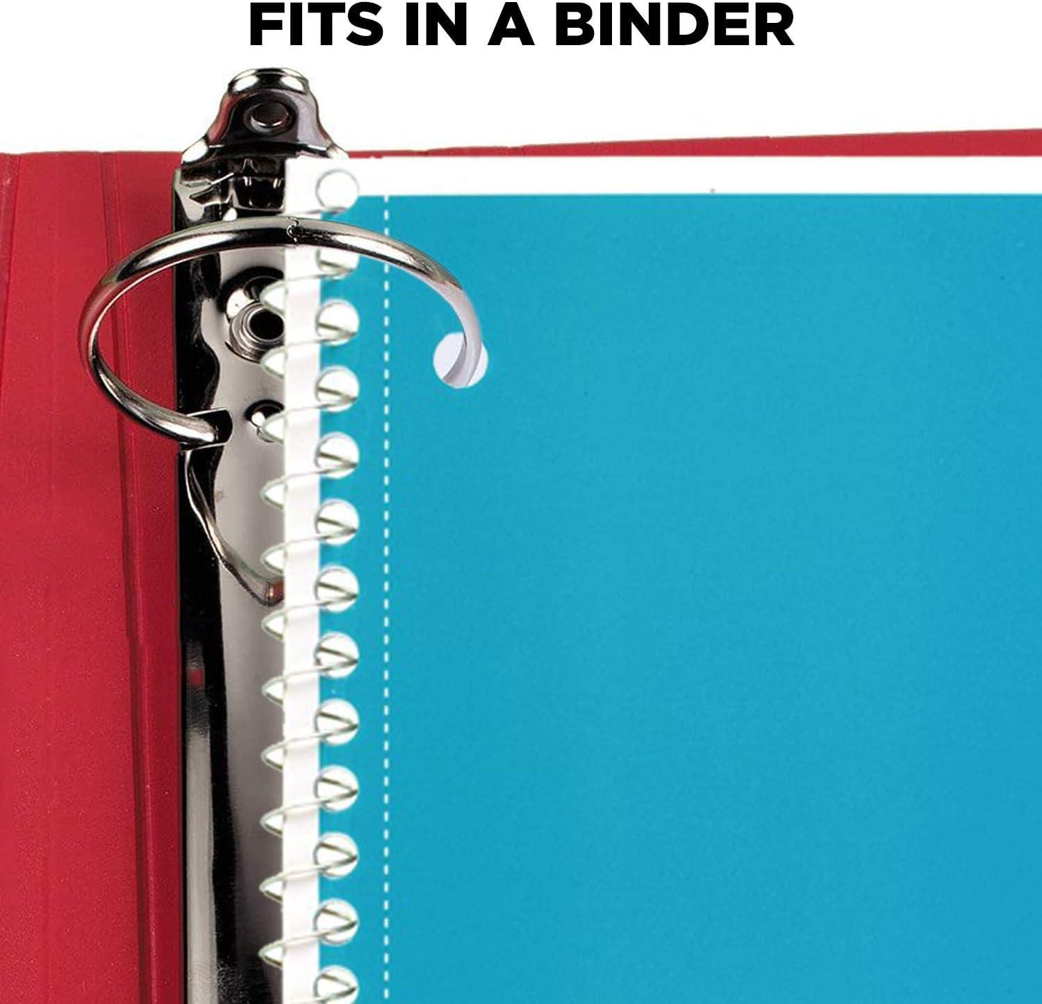 imageMead Spiral Notebook 4 Pack 1 Subject Wide Ruled Paper 712quot x 1012quot 70 Sheets per Notebook Colors Will Vary 930200ECM25Blue