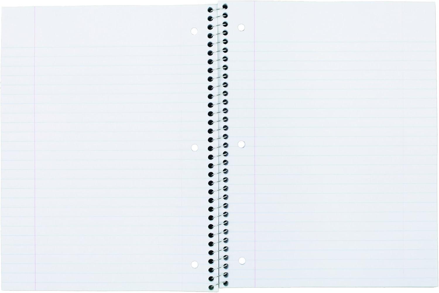 imageMead Spiral Notebook 4 Pack 1 Subject Wide Ruled Paper 712quot x 1012quot 70 Sheets per Notebook Colors Will Vary 930200ECM25Color Selected for You