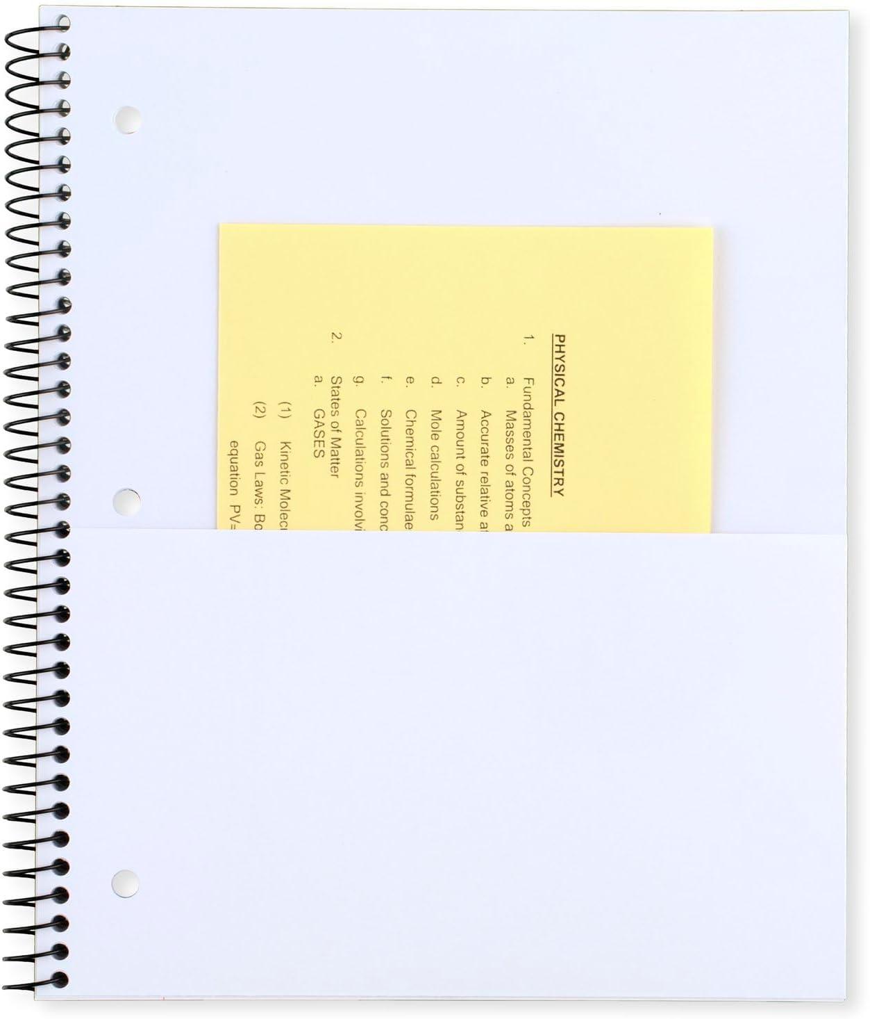 imageMead Spiral Notebook 5 Pack 3 Subject College Ruled Paper Plastic Cover 812quot x 11quot 120 Sheets per Notebook Black Red Blue Green and Yellow 820315AECM1 Subject