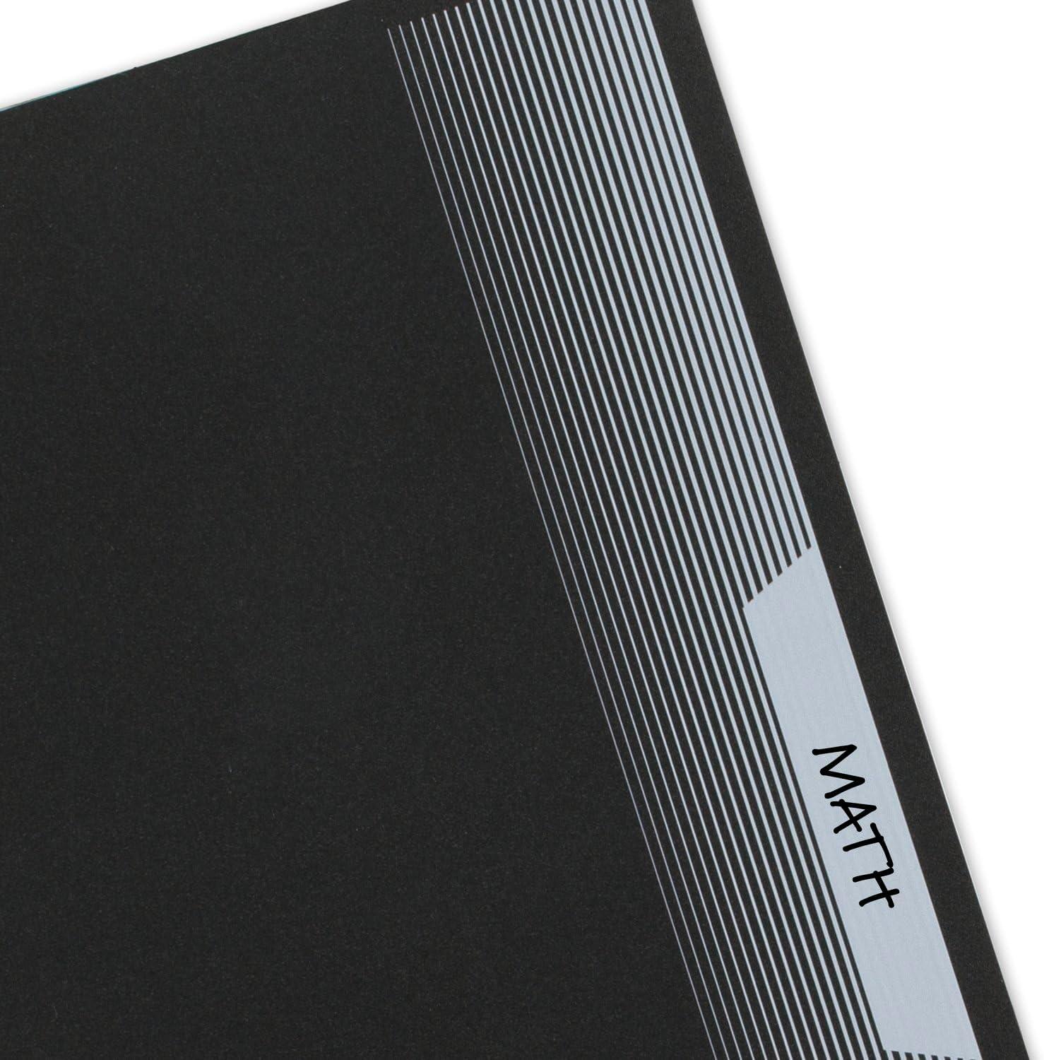 imageMead Spiral Notebook 5 Pack 3 Subject College Ruled Paper Plastic Cover 812quot x 11quot 120 Sheets per Notebook Black Red Blue Green and Yellow 820315AECM5 Subject